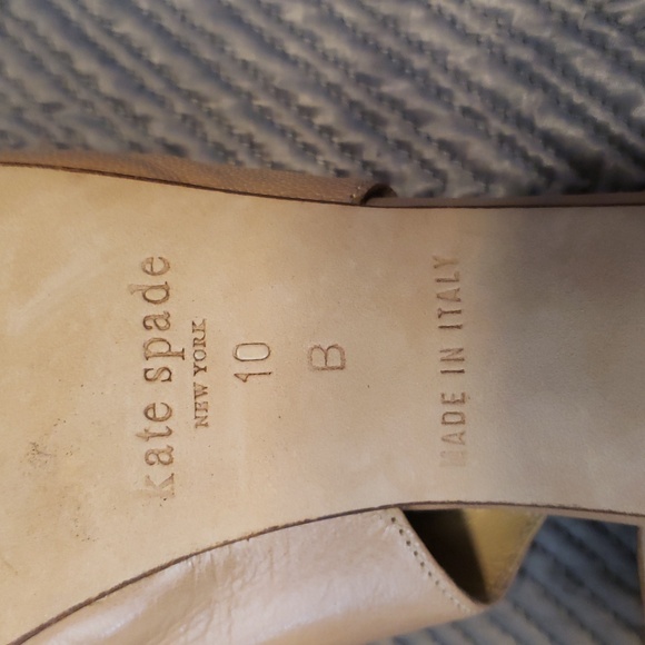 kate spade size 10 tan and black heels - Picture 9 of 10